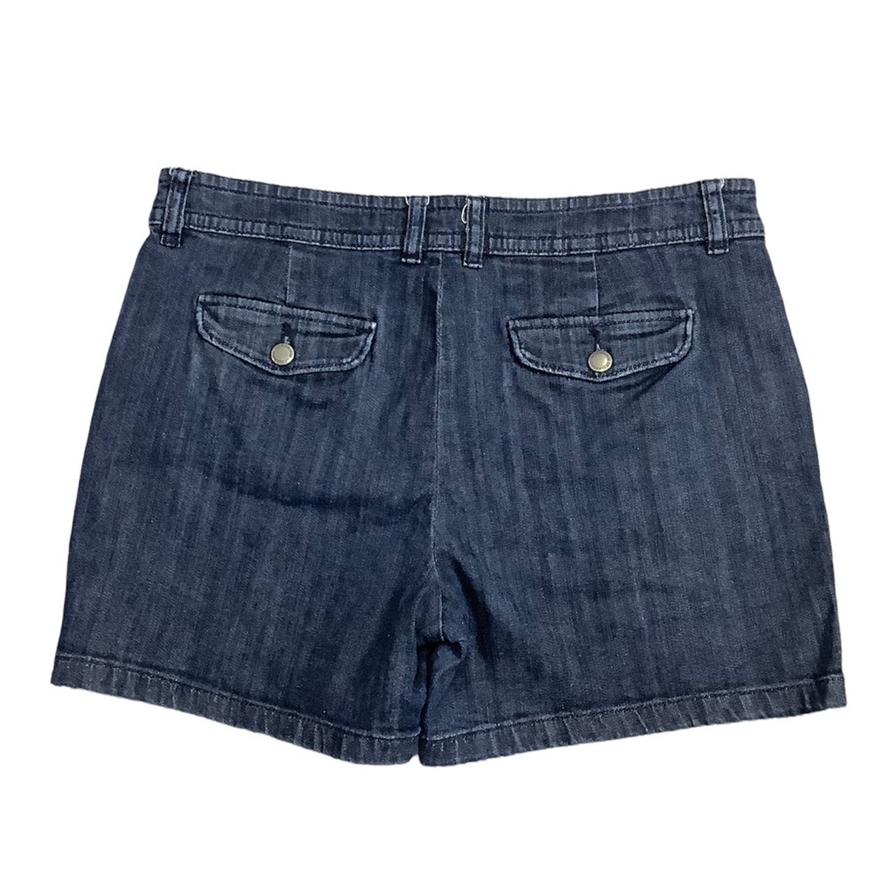 Women's Liz Claiborne 10 M Medium Shorts Jeans Jean Navy Blue Stretch High Rise - Picture 4 of 9